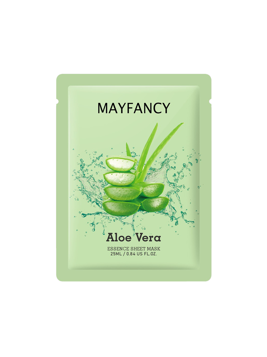 MAYFANCY Natural Beauty Flavours Maschera facciale idratante in fogli di aloe vera