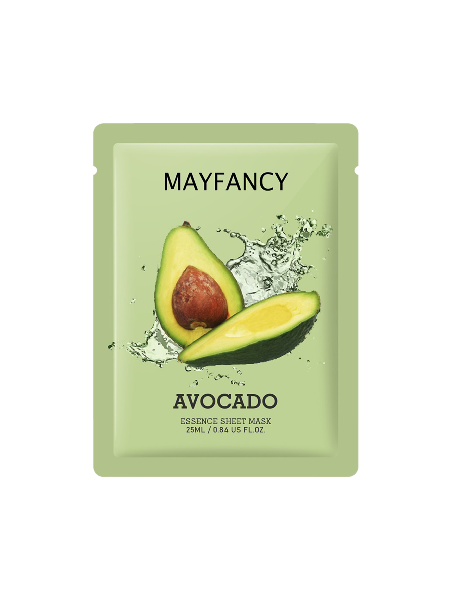 MAYFANCY Maschera viso in tessuto avocado