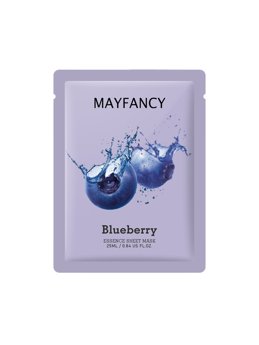 MAYFANCY Maschera viso in tessuto al mirtillo