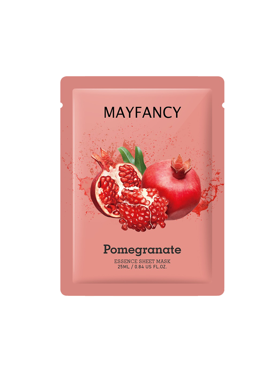 MAYFANCY Maschera facciale in tessuto idratante al frutto di melograno